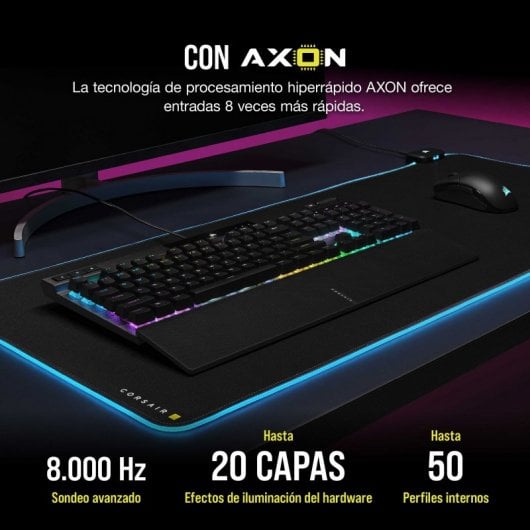 Corsair K70 RGB Pro Teclado Mecánico Gaming Switch Cherry MX Red Negro