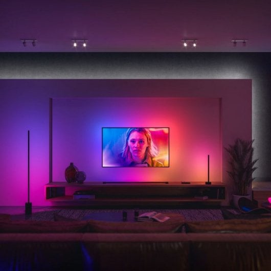 Lampada da terra LED Philips Hue Gradient Signe RGB Nera