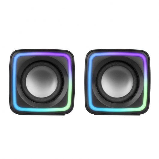 Mars Gaming MSCUBE Colunas Gaming RGB DSP 8W Pretas