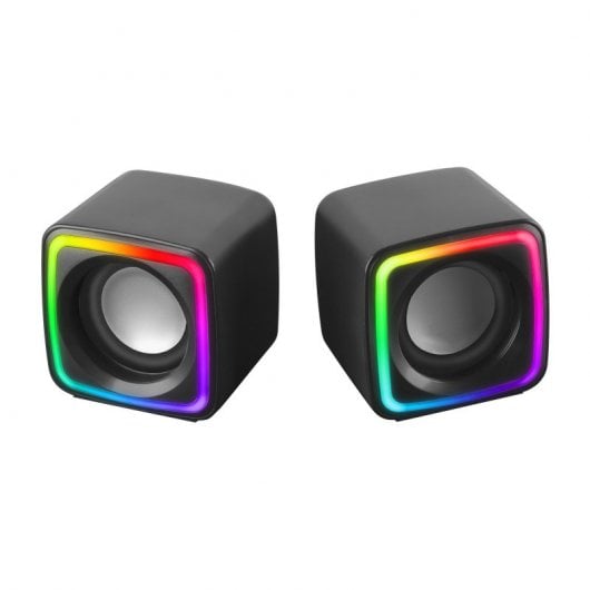Mars Gaming MSCUBE Colunas Gaming RGB DSP 8W Pretas