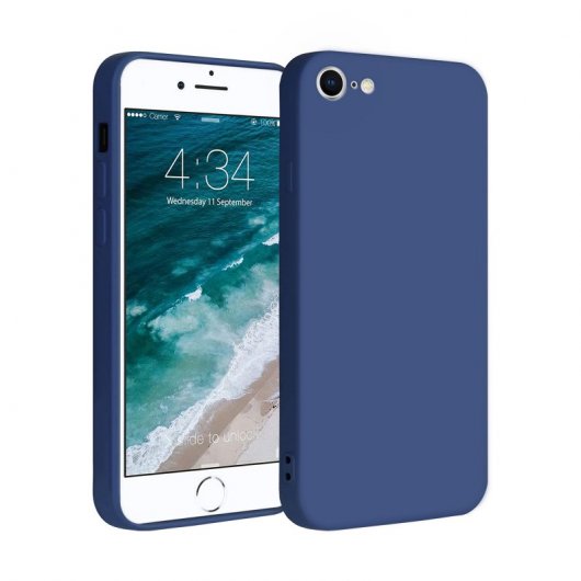 Icoveri Funda de Silicona Antigolpes Azul Compatible con iPhone 7/8/SE 2020