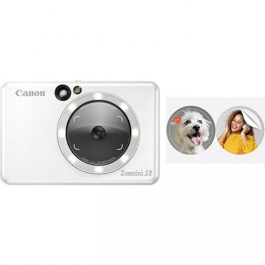 Canon Fotocamera istantanea a colori Zoemini S2, bianco perla