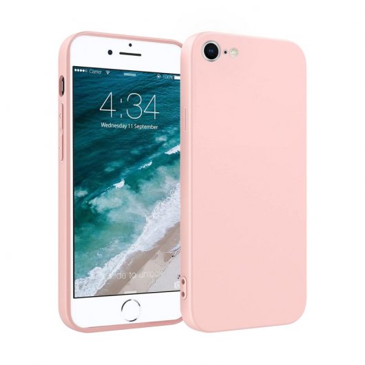 Icoveri Funda de Silicona Antigolpes Rosa Compatible con iPhone 7/8/SE 2020