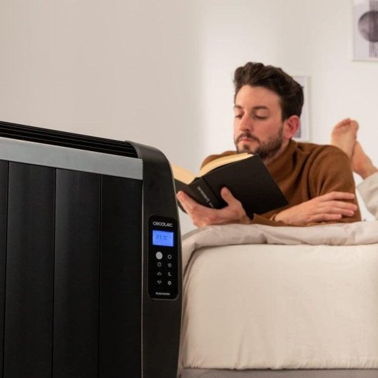 Radiateur électrique Cecotec ReadyWarm 800 Thermal Black 600W compact avec contrôle tactile et télécommande