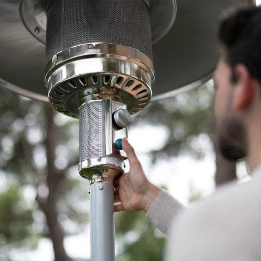 Estufa de Exterior a Gás Cecotec ReadyWarm 8800 Microclimate 14.000W em Aço Inoxidável