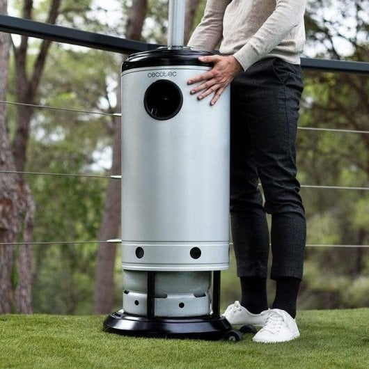 Estufa de Exterior a Gás Cecotec ReadyWarm 8800 Microclimate 14.000W em Aço Inoxidável