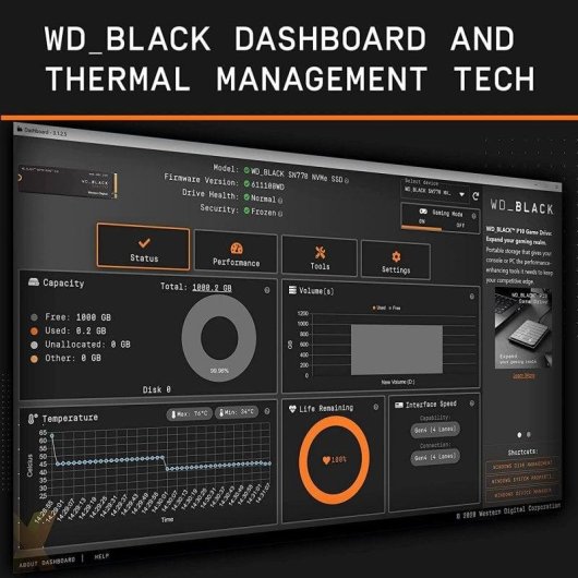 Disque Dur Western Digital Black SN770 1TB SSD NVMe 5150MB/s PCIe 4.0