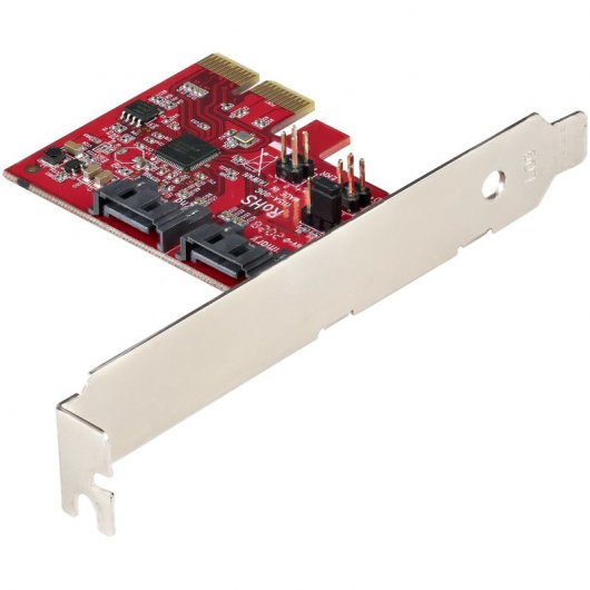 StarTech.com Scheda PCIe SATA - Scheda di Espansione PCIe SATA 2 Porte 6Gbps - Profilo Alto/Basso - Controller RAID SATA ASM1062R - Adattatore PCI Express /SATA