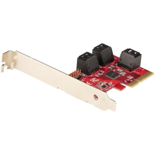 StarTech.com Scheda PCI Express 3.0 a SATA - Scheda di Espansione PCIe SATA a 6 porte - 6 Gbps - Staffa a Profilo Basso - Connettori SATA Sovrapposti - ASM1166 Non-Raid - Adattatore da PCI Express a SATA