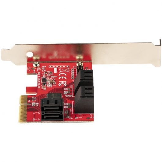 StarTech.com Scheda PCI Express 3.0 a SATA - Scheda di Espansione PCIe SATA a 6 porte - 6 Gbps - Staffa a Profilo Basso - Connettori SATA Sovrapposti - ASM1166 Non-Raid - Adattatore da PCI Express a SATA