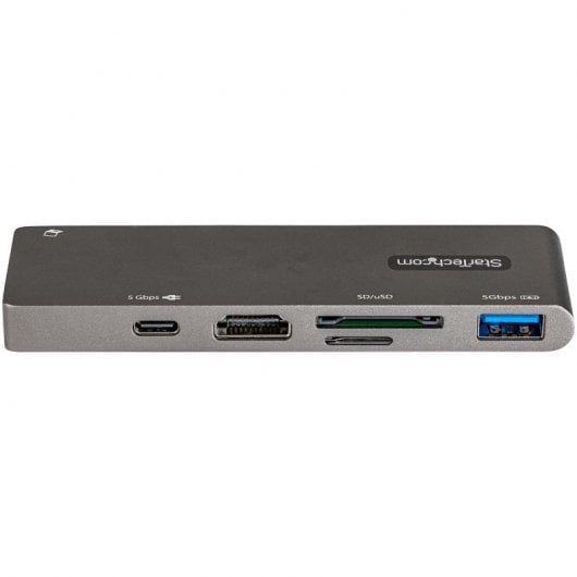 StarTech.com Adaptateur Multiport USB-C pour MacBook Pro/Air - USB Type-C vers HDMI 4K, Alimentation 100W, Slot SD/MicroSD, Hub 2 Ports USB 3.0 - Mini Dock USB-C Portable