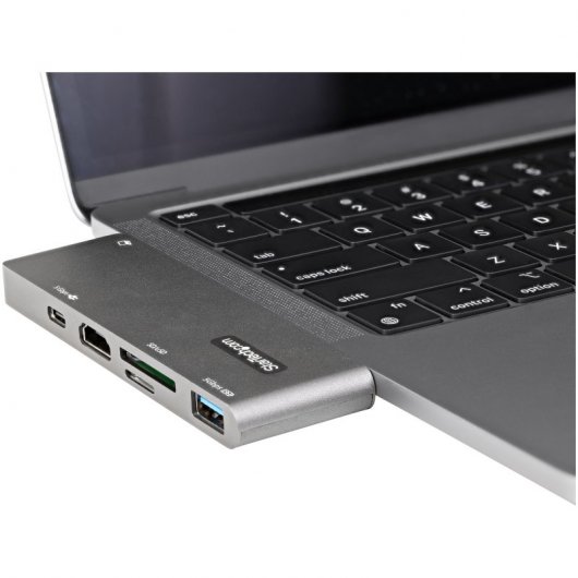 StarTech.com Adaptateur Multiport USB-C pour MacBook Pro/Air - USB Type-C vers HDMI 4K, Alimentation 100W, Slot SD/MicroSD, Hub 2 Ports USB 3.0 - Mini Dock USB-C Portable