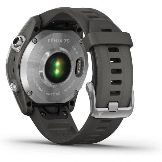 Garmin Fenix 7S Bluetooth GPS NFC 42mm MIP Argent Graphite Étanche 10 ATM SpO2 Pulsomètre