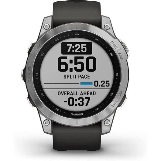 Garmin fēnix 7 GPS Bluetooth WiFi 47mm MIP Argent Graphite M Étanche 10 ATM SpO2 Pulsomètre