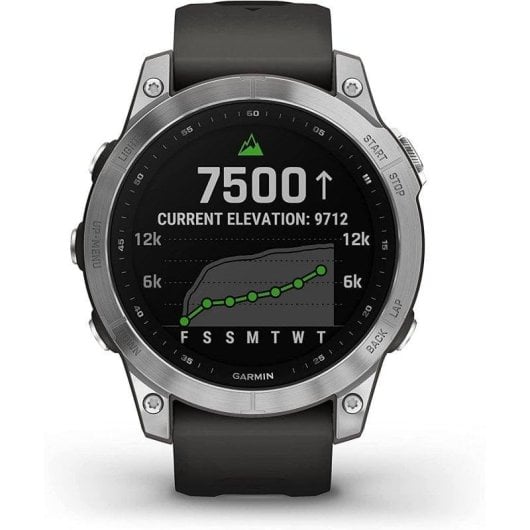 Garmin fēnix 7 GPS Bluetooth WiFi 47mm MIP Argent Graphite M Étanche 10 ATM SpO2 Pulsomètre