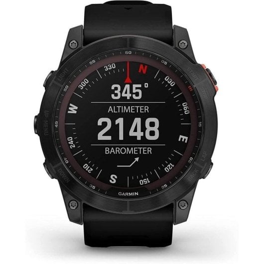 Garmin Fénix 7X Solar GPS NFC 51mm MIP Argent Noir L Étanche 10ATM Pulsomètre SpO2