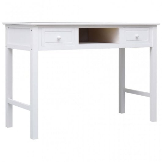 Bureau en bois blanc VidaXL