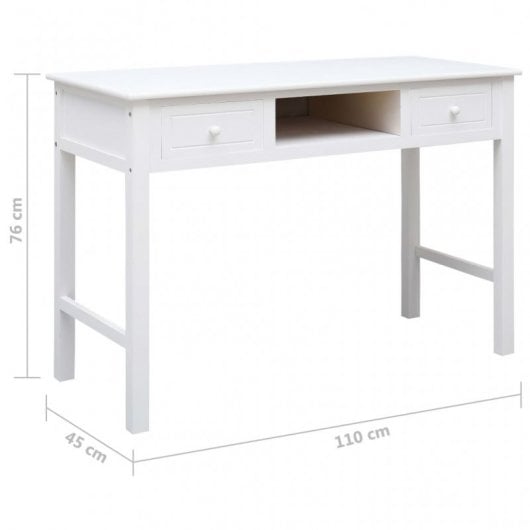 Bureau en bois blanc VidaXL