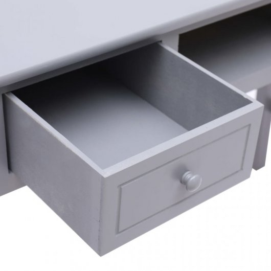 Scrivania in legno grigio VidaXL