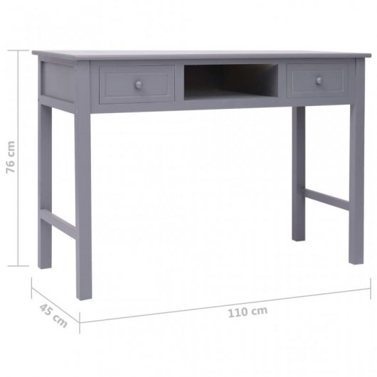 Scrivania in legno grigio VidaXL