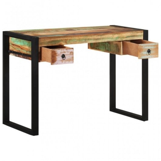 VidaXL Bureau en bois massif recyclé marron