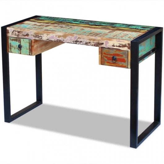 VidaXL Bureau en bois massif recyclé marron