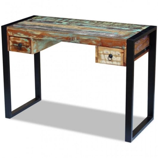 VidaXL Bureau en bois massif recyclé marron