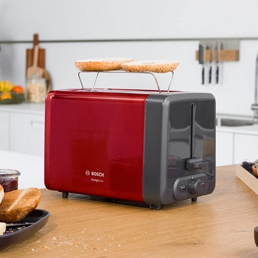 Bosch Designline Tostador 2 Ranuras 970W Rojo