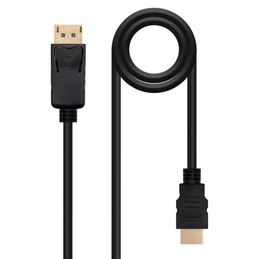 Cabo Nanocable DisplayPort para HDMI 1m Preto Conectores Ouro