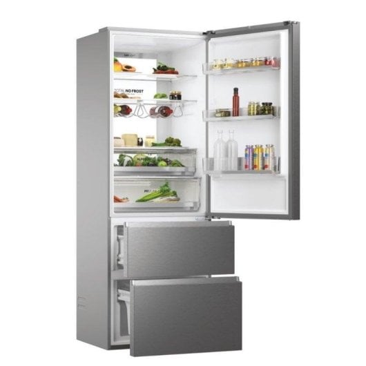 Frigorífico Combi Haier HTW7720ENMP No Frost 201cm 483L E Inox WiFi