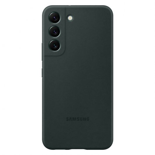 Samsung Silicone Cover Funda de Silicona Verde para Galaxy S22