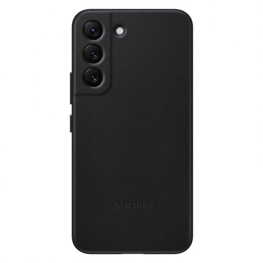 Samsung Leather Cover Funda de Piel Negra para Galaxy S22