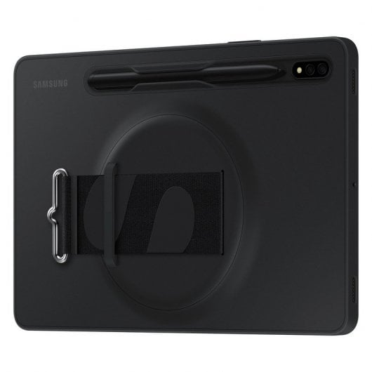 Samsung Strap Cover Funda de Silicona Negra con Correa para Galaxy Tab S7/S8