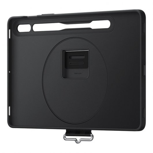 Samsung Strap Cover Funda de Silicona Negra con Correa para Galaxy Tab S7/S8