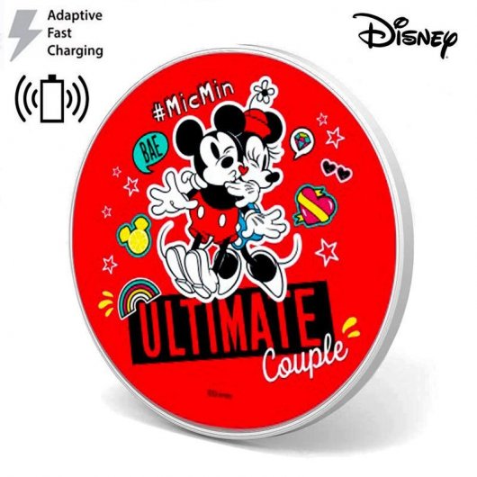 Cool Dock Universal Qi Base de chargeur sans fil Chargement rapide Licence Disney Rouge
