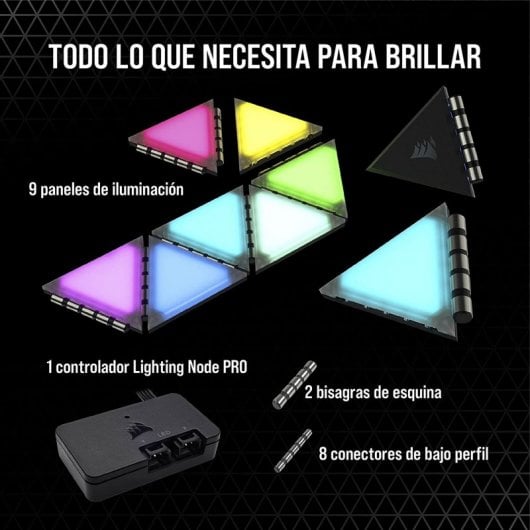 Kit de démarrage Corsair iCUE LC100 Mini Triangles à neuf panneaux