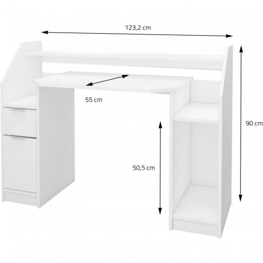 ML Design Escritorio con Cajón Blanco