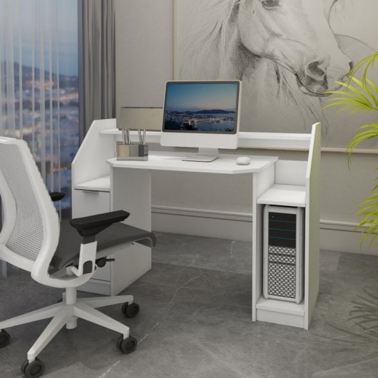 ML Design Escritorio con Cajón Blanco