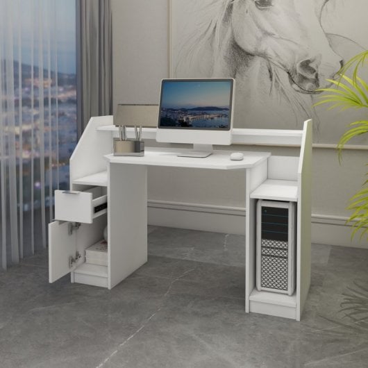 ML Design Escritorio con Cajón Blanco