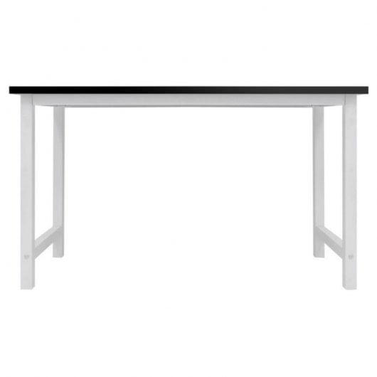 ML Design Escritorio con Marco de Metal Estable Blanco/Negro