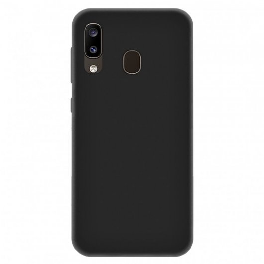 Icoveri Funda Soft Matte Negra para Samsung Galaxy A20