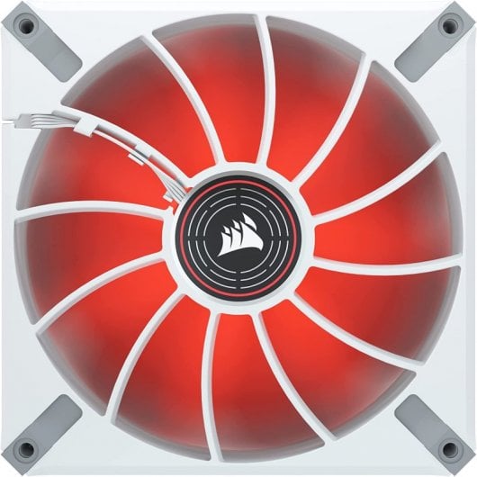 Corsair ML140 LED ELITE Premium 140 mm Ventilador Blanco PWM Levitación Magnética LED Rojo