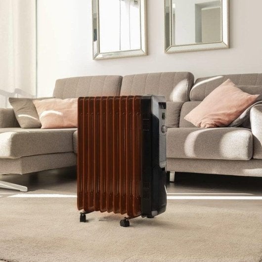 Radiador Elétrico Cecotec ReadyWarm 11000 Space Black 2500W grande com termostato e segurança extra