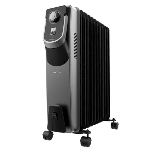 Radiador Elétrico Cecotec ReadyWarm 11000 Space 360 Black 2500W grande com controlo manual e rodas