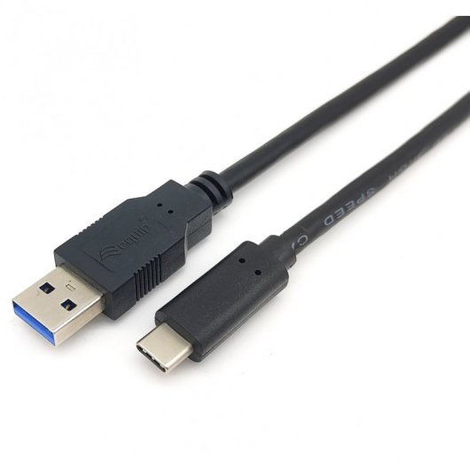 Equip 128344 USB Kabel USB 3.2 Gen 1 (3.1 Gen 1) 2 m USB A USB C Schwarz