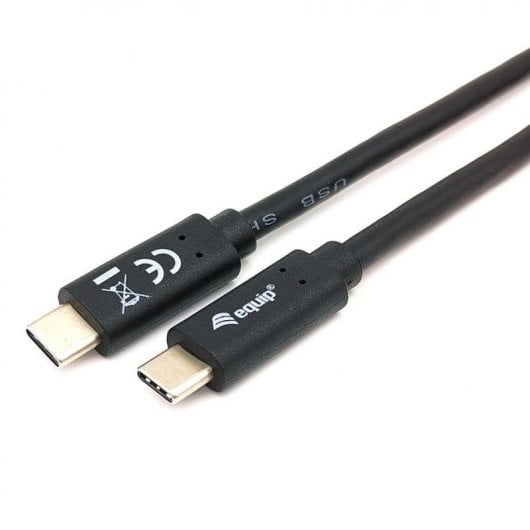 USB-C Kabel Equip 128347 2m 5Gbps 60W Schwarz doppelt geschirmt