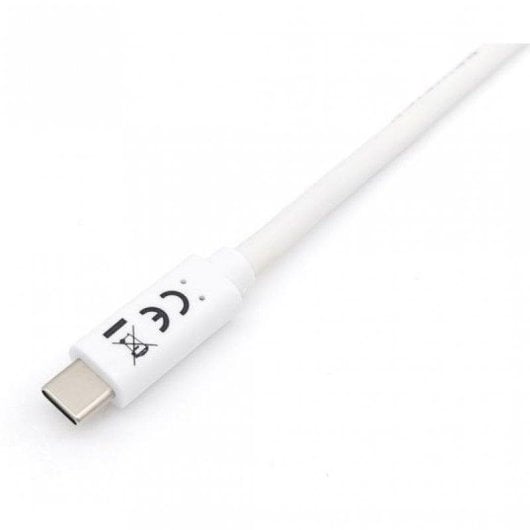 Cable USB-C 3.2 Gen 1 a USB-C 2m Blanco Equip