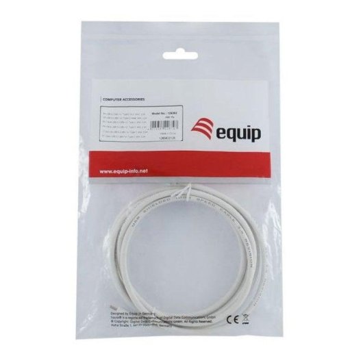Cable USB-C 3.2 Gen 1 a USB-C 2m Blanco Equip