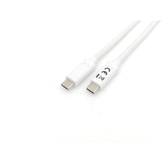 Cable USB-C 3.2 Gen 1 a USB-C 2m Blanco Equip