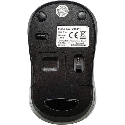 Ratón Equip 245112 Ambidextro RF inalámbrico 1200 DPI Azul con nano receptor
